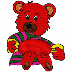 Teddy Embroidery Design 12